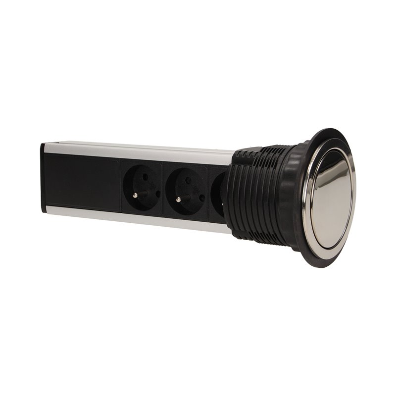 GNIAZDO MEBLOWE O8CM WYSUWANE Z BLATU Z PRZEWODEM 1,8M, 3X2P+Z, INOX ORNO GNIAZDO MEBLOWE O8CM WYSUWANE Z BLATU Z PRZEWODEM 1,8M, 3X2P+Z, INOX ORNO
