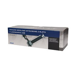 GNIAZDO MEBLOWE O8CM WYSUWANE Z BLATU Z ŁADOWARKĄ USB I PRZEWODEM 1,8M, 3X2P+Z, 2XUSB ORNO GNIAZDO MEBLOWE O8CM WYSUWANE Z BLATU Z ŁADOWARKĄ USB I PRZEWODEM 1,8M, 3X2P+Z, 2XUSB ORNO