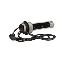 GNIAZDO MEBLOWE O8CM WYSUWANE Z BLATU Z ŁADOWARKĄ USB I PRZEWODEM 1,8M, 3X2P+Z, 2XUSB ORNO GNIAZDO MEBLOWE O8CM WYSUWANE Z BLATU Z ŁADOWARKĄ USB I PRZEWODEM 1,8M, 3X2P+Z, 2XUSB ORNO