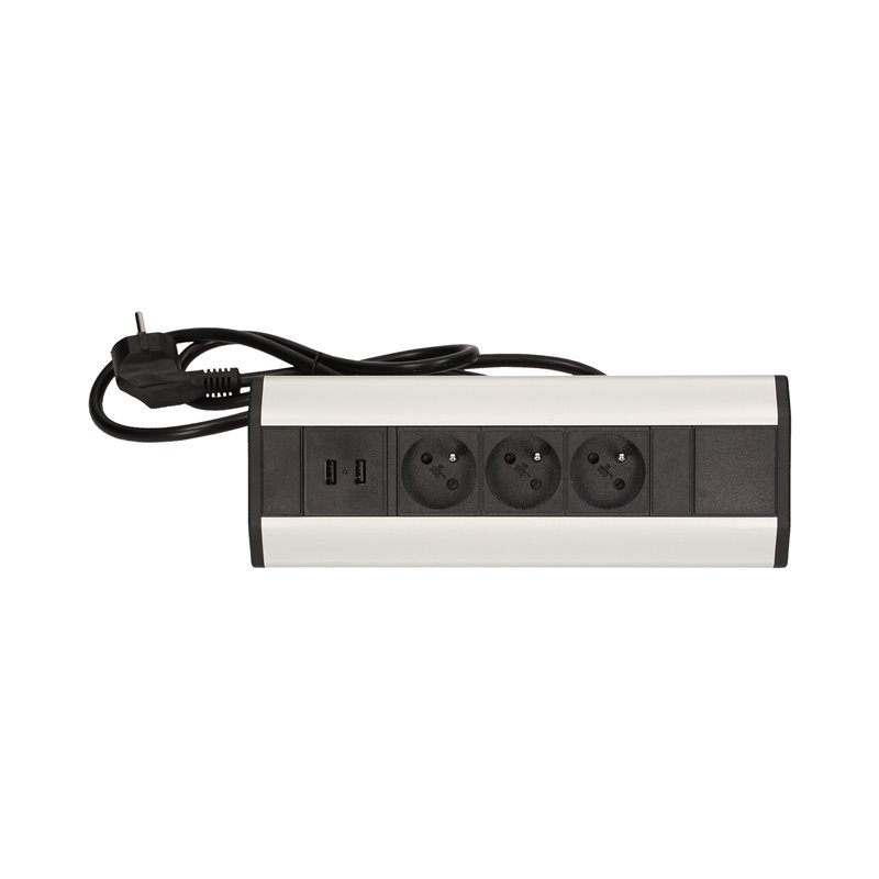 GNIAZDO MEBLOWE Z ŁADOWARKĄ USB I PRZEWODEM 1,8M, 3X2P+Z, 2XUSB ORNO GNIAZDO MEBLOWE Z ŁADOWARKĄ USB I PRZEWODEM 1,8M, 3X2P+Z, 2XUSB ORNO