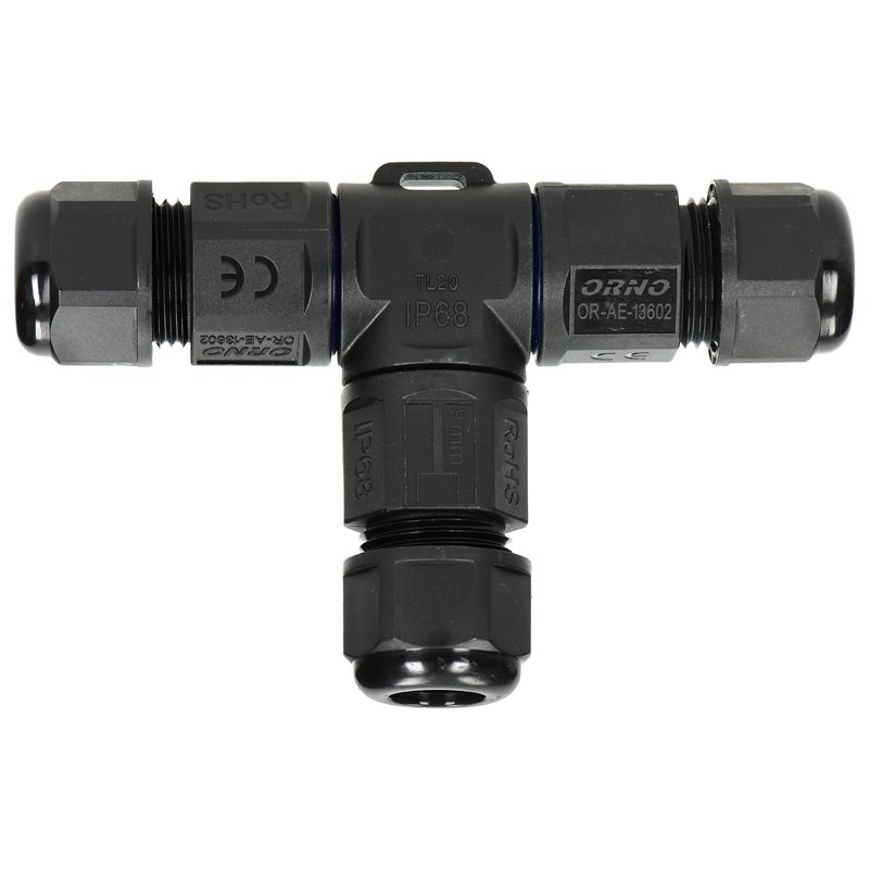 KONEKTOR KABLOWY TRÓJNIK T IP68, 3X4MM2, 450V/25A ORNO KONEKTOR KABLOWY TRÓJNIK T IP68, 3X4MM2, 450V/25A ORNO