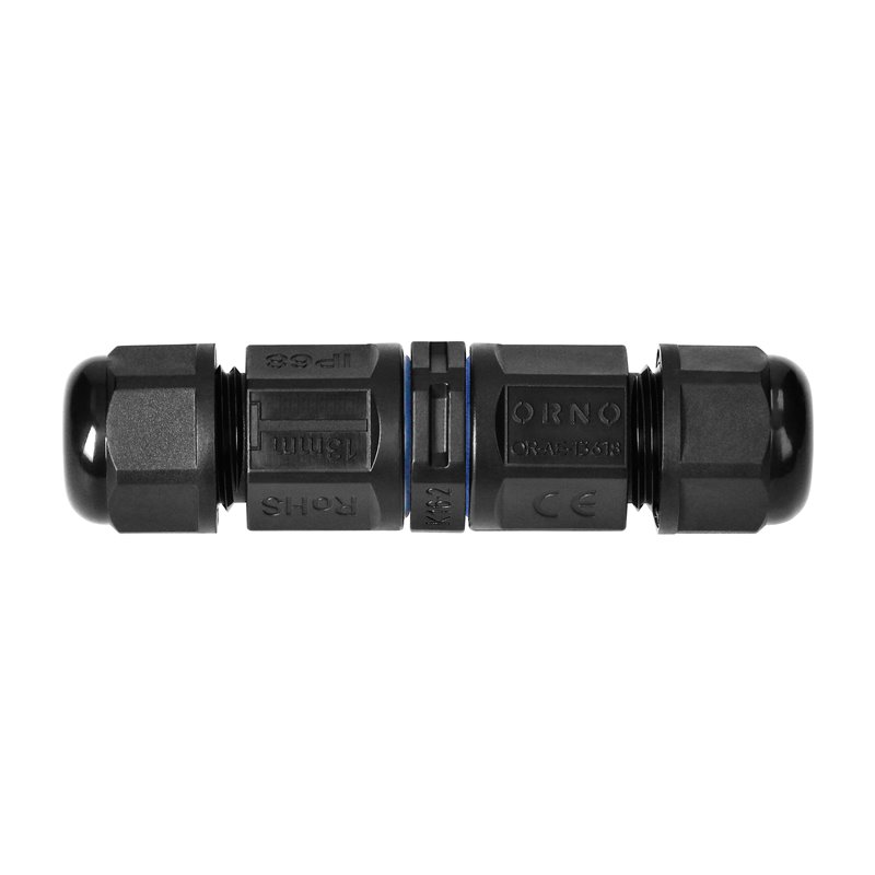 KONEKTOR KABLOWY PROSTY Z SZYBKOZŁĄCZKĄ IP68 MINI 2X1,5MM2, 400V/16A, ORNO KONEKTOR KABLOWY PROSTY Z SZYBKOZŁĄCZKĄ IP68 MINI 2X1,5MM2, 400V/16A, ORNO