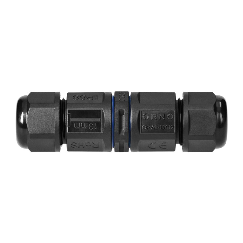 KONEKTOR KABLOWY PROSTY Z SZYBKOZŁĄCZKĄ IP68, 2X4MM2, 400V/20A ORNO KONEKTOR KABLOWY PROSTY Z SZYBKOZŁĄCZKĄ IP68, 2X4MM2, 400V/20A ORNO