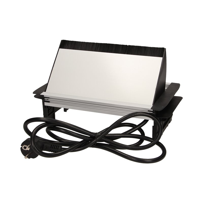 GNIAZDO MEBLOWE WPUSZCZANE W BLAT ZE SZCZOTKĄ PRZECIWKURZOWĄ, ŁADOWARKĄ USB I PRZEWODEM 1,8M, 3X2P+Z, 2XUSB ORNO GNIAZDO MEBLOWE WPUSZCZANE W BLAT ZE SZCZOTKĄ PRZECIWKURZOWĄ, ŁADOWARKĄ USB I PRZEWODEM 1,8M, 3X2P+Z, 2XUSB ORNO