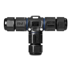 KONEKTOR KABLOWY TRÓJNIK T Z SZYBKOZŁĄCZKĄ IP68, 3X4MM2, 400V/16A ORNO KONEKTOR KABLOWY TRÓJNIK T Z SZYBKOZŁĄCZKĄ IP68, 3X4MM2, 400V/16A ORNO