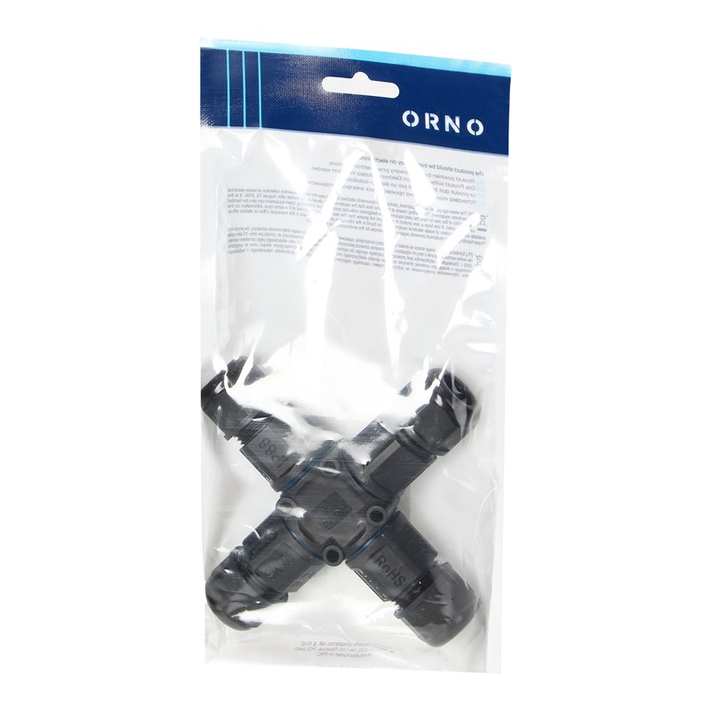 KONEKTOR KABLOWY, ROZDZIELACZ CZTEROKROTNY TYPU-X Z SZYBKOZŁĄCZKĄ, IP68, 3X4MM2, 400V/16A ORNO KONEKTOR KABLOWY, ROZDZIELACZ CZTEROKROTNY TYPU-X Z SZYBKOZŁĄCZKĄ, IP68, 3X4MM2, 400V/16A ORNO