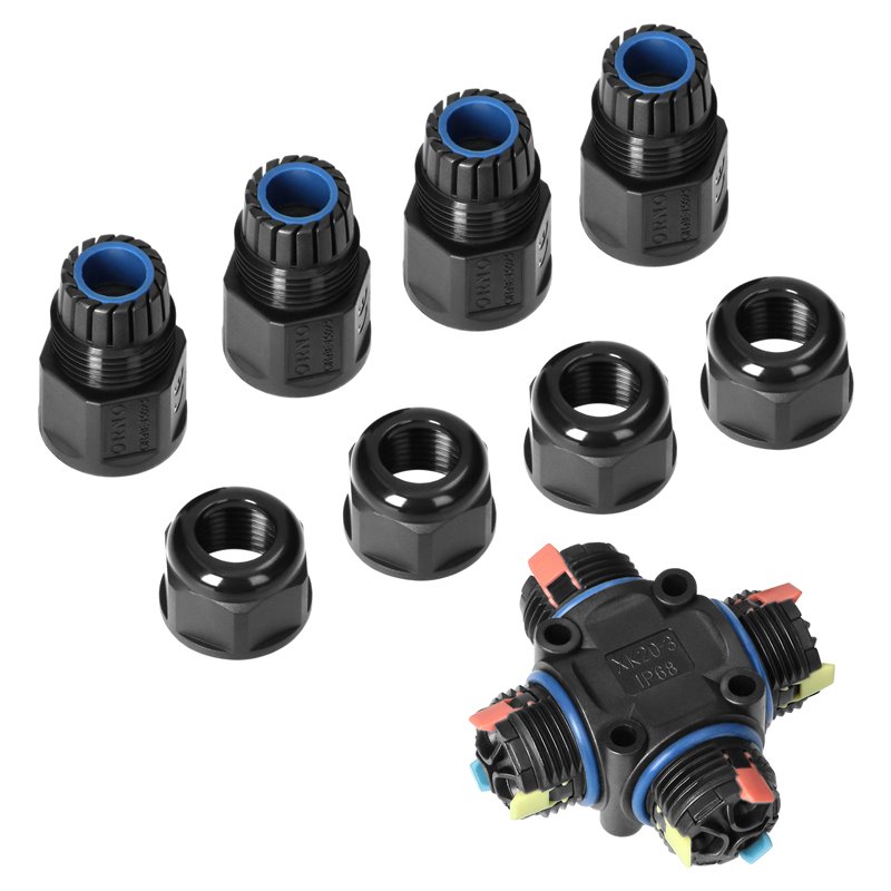 KONEKTOR KABLOWY, ROZDZIELACZ CZTEROKROTNY TYPU-X Z SZYBKOZŁĄCZKĄ, IP68, 3X4MM2, 400V/16A ORNO KONEKTOR KABLOWY, ROZDZIELACZ CZTEROKROTNY TYPU-X Z SZYBKOZŁĄCZKĄ, IP68, 3X4MM2, 400V/16A ORNO