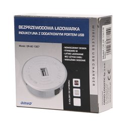 BEZPRZEWODOWA ŁADOWARKA INDUKCYJNA Z DODATKOWYM PORTEM USB, CZARNA ORNO BEZPRZEWODOWA ŁADOWARKA INDUKCYJNA Z DODATKOWYM PORTEM USB, CZARNA ORNO