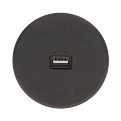 BEZPRZEWODOWA ŁADOWARKA INDUKCYJNA Z DODATKOWYM PORTEM USB, CZARNA ORNO BEZPRZEWODOWA ŁADOWARKA INDUKCYJNA Z DODATKOWYM PORTEM USB, CZARNA ORNO