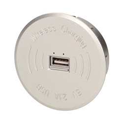 BEZPRZEWODOWA ŁADOWARKA INDUKCYJNA Z DODATKOWYM PORTEM USB, SREBRNA ORNO BEZPRZEWODOWA ŁADOWARKA INDUKCYJNA Z DODATKOWYM PORTEM USB, SREBRNA ORNO