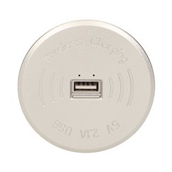BEZPRZEWODOWA ŁADOWARKA INDUKCYJNA Z DODATKOWYM PORTEM USB, SREBRNA ORNO BEZPRZEWODOWA ŁADOWARKA INDUKCYJNA Z DODATKOWYM PORTEM USB, SREBRNA ORNO