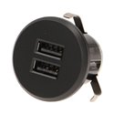 ŁADOWARKA 2XUSB WPUSZCZANA W BLAT, CZARNA ORNO ŁADOWARKA 2XUSB WPUSZCZANA W BLAT, CZARNA ORNO