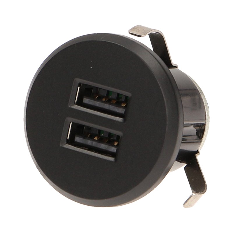 ŁADOWARKA 2XUSB WPUSZCZANA W BLAT, CZARNA ORNO ŁADOWARKA 2XUSB WPUSZCZANA W BLAT, CZARNA ORNO
