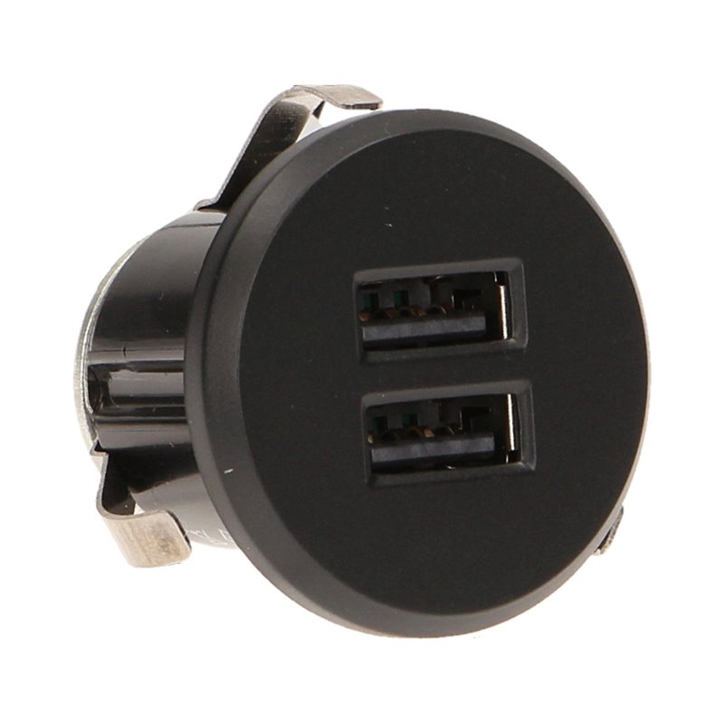 ŁADOWARKA 2XUSB WPUSZCZANA W BLAT, CZARNA ORNO ŁADOWARKA 2XUSB WPUSZCZANA W BLAT, CZARNA ORNO