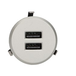 ŁADOWARKA 2XUSB WPUSZCZANA W BLAT, SREBRNA ORNO ŁADOWARKA 2XUSB WPUSZCZANA W BLAT, SREBRNA ORNO