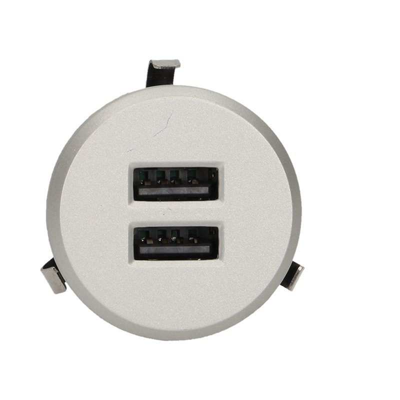 ŁADOWARKA 2XUSB WPUSZCZANA W BLAT, SREBRNA ORNO ŁADOWARKA 2XUSB WPUSZCZANA W BLAT, SREBRNA ORNO