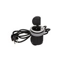 GNIAZDO MEBLOWE O6CM WPUSZCZANE W BLAT Z POKRYWKĄ, ŁADOWARKĄ USB I PRZEWODEM 1,8M, 1X2P+Z, 1XUSB, WERSJA SCHUKO ORNO