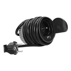 GNIAZDO MEBLOWE O6CM WPUSZCZANE W BLAT Z POKRYWKĄ, ŁADOWARKĄ USB I PRZEWODEM 1,8M, 1X2P+Z, 1XUSB, CZARNE ORNO GNIAZDO MEBLOWE O6CM WPUSZCZANE W BLAT Z POKRYWKĄ, ŁADOWARKĄ USB I PRZEWODEM 1,8M, 1X2P+Z, 1XUSB, CZARNE ORNO