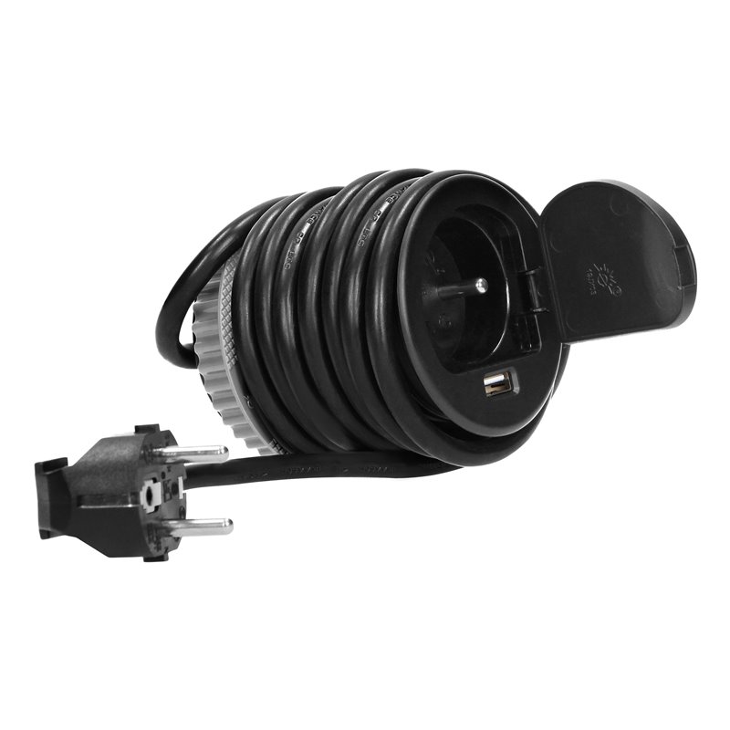 GNIAZDO MEBLOWE O6CM WPUSZCZANE W BLAT Z POKRYWKĄ, ŁADOWARKĄ USB I PRZEWODEM 1,8M, 1X2P+Z, 1XUSB, CZARNE ORNO GNIAZDO MEBLOWE O6CM WPUSZCZANE W BLAT Z POKRYWKĄ, ŁADOWARKĄ USB I PRZEWODEM 1,8M, 1X2P+Z, 1XUSB, CZARNE ORNO