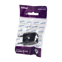 CZARNA PŁASKA WTYCZKA BEZ UZIEMIENIA, 2,5A, 250V ORNO CZARNA PŁASKA WTYCZKA BEZ UZIEMIENIA, 2,5A, 250V ORNO