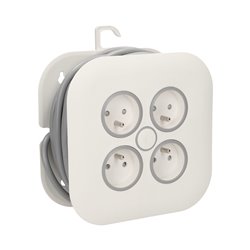 PRZEDŁUŻACZ ZWIJANY, 4 GNIAZDA 2P+Z, PŁASKA WTYCZKA, POLWINIT H05VV-F 3X1MM2 , DŁUGOŚĆ 7M ORNO PRZEDŁUŻACZ ZWIJANY, 4 GNIAZDA 2P+Z, PŁASKA WTYCZKA, POLWINIT H05VV-F 3X1MM2 , DŁUGOŚĆ 7M ORNO