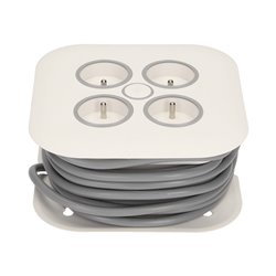 PRZEDŁUŻACZ ZWIJANY, 4 GNIAZDA 2P+Z, PŁASKA WTYCZKA, POLWINIT H05VV-F 3X1MM2 , DŁUGOŚĆ 7M ORNO PRZEDŁUŻACZ ZWIJANY, 4 GNIAZDA 2P+Z, PŁASKA WTYCZKA, POLWINIT H05VV-F 3X1MM2 , DŁUGOŚĆ 7M ORNO
