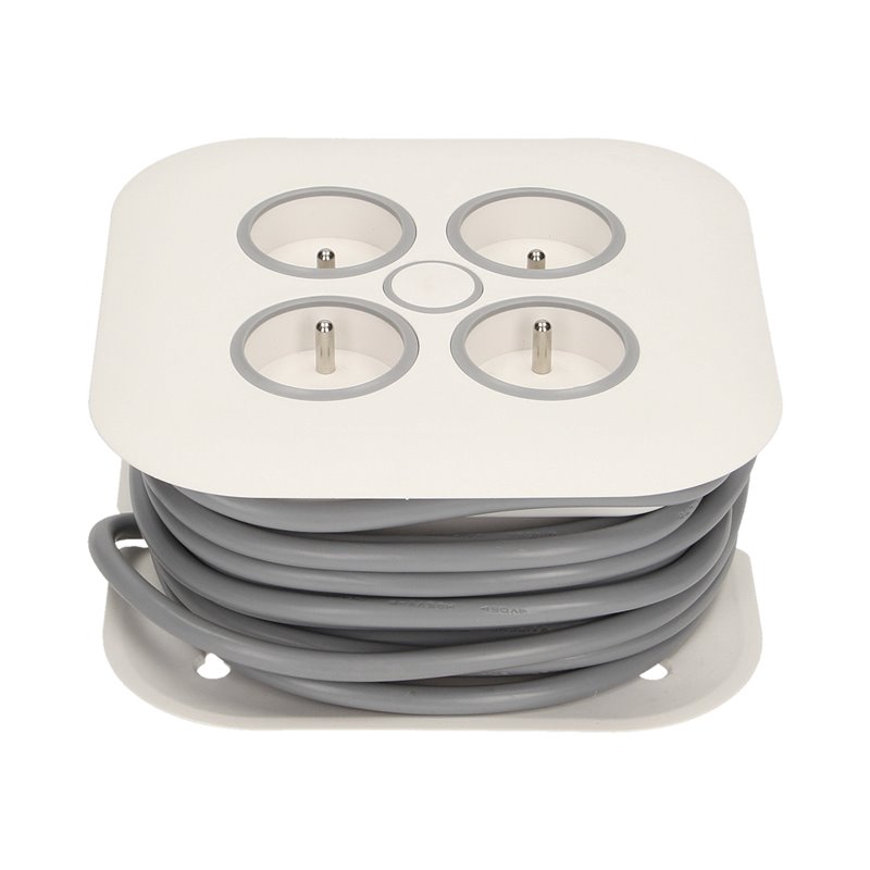 PRZEDŁUŻACZ ZWIJANY, 4 GNIAZDA 2P+Z, PŁASKA WTYCZKA, POLWINIT H05VV-F 3X1MM2 , DŁUGOŚĆ 7M ORNO PRZEDŁUŻACZ ZWIJANY, 4 GNIAZDA 2P+Z, PŁASKA WTYCZKA, POLWINIT H05VV-F 3X1MM2 , DŁUGOŚĆ 7M ORNO