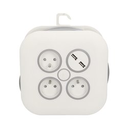 PRZEDŁUŻACZ ZWIJANY, 3 GNIAZDA 2P+Z, PŁASKA WTYCZKA, ŁADOWARKA USB, POLWINIT H05VV-F 3X1MM2 , DŁUGOŚĆ 7M ORNO PRZEDŁUŻACZ ZWIJANY, 3 GNIAZDA 2P+Z, PŁASKA WTYCZKA, ŁADOWARKA USB, POLWINIT H05VV-F 3X1MM2 , DŁUGOŚĆ 7M ORNO