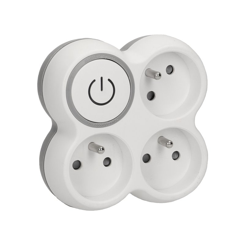 ROZGAŁĘŹNIK, 3 GNIAZDA 2P+Z Z PODŚWIETLANYM WYŁĄCZNIKIEM ON/OFF ORNO ROZGAŁĘŹNIK, 3 GNIAZDA 2P+Z Z PODŚWIETLANYM WYŁĄCZNIKIEM ON/OFF ORNO