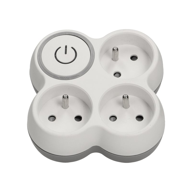 ROZGAŁĘŹNIK, 3 GNIAZDA 2P+Z Z PODŚWIETLANYM WYŁĄCZNIKIEM ON/OFF ORNO ROZGAŁĘŹNIK, 3 GNIAZDA 2P+Z Z PODŚWIETLANYM WYŁĄCZNIKIEM ON/OFF ORNO