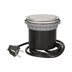GNIAZDO MEBLOWE O10CM WYSUWANE Z BLATU Z PRZEWODEM 1,5M, 4X2P+Z, INOX ORNO GNIAZDO MEBLOWE O10CM WYSUWANE Z BLATU Z PRZEWODEM 1,5M, 4X2P+Z, INOX ORNO