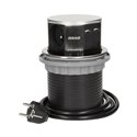 GNIAZDO MEBLOWE O10CM WYSUWANE Z BLATU Z ŁADOWARKĄ USB I PRZEWODEM 1,5M, 3X2P+Z, 2XUSB, INOX ORNO GNIAZDO MEBLOWE O10CM WYSUWANE Z BLATU Z ŁADOWARKĄ USB I PRZEWODEM 1,5M, 3X2P+Z, 2XUSB, INOX ORNO