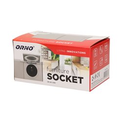 GNIAZDO MEBLOWE BEZ WYŁACZNIKA, IP44, 2X2P+Z, SREBRNE ORNO GNIAZDO MEBLOWE BEZ WYŁACZNIKA, IP44, 2X2P+Z, SREBRNE ORNO