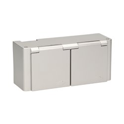 GNIAZDO MEBLOWE BEZ WYŁACZNIKA, IP44, 2X2P+Z, SREBRNE ORNO GNIAZDO MEBLOWE BEZ WYŁACZNIKA, IP44, 2X2P+Z, SREBRNE ORNO