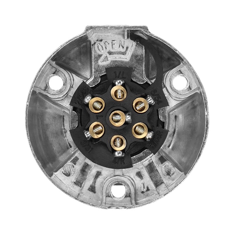 GNIAZDO PRZYCZEPY, ALUMINIOWE 7 PINÓW, 12/24V ORNO GNIAZDO PRZYCZEPY, ALUMINIOWE 7 PINÓW, 12/24V ORNO
