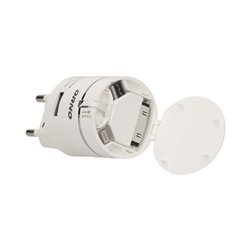ŁADOWARKA USB 3W1 Z AUTOMATYCZNIE ZWIJANYM KABLEM ORNO ŁADOWARKA USB 3W1 Z AUTOMATYCZNIE ZWIJANYM KABLEM ORNO