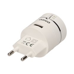 ŁADOWARKA USB 3W1 Z AUTOMATYCZNIE ZWIJANYM KABLEM ORNO ŁADOWARKA USB 3W1 Z AUTOMATYCZNIE ZWIJANYM KABLEM ORNO