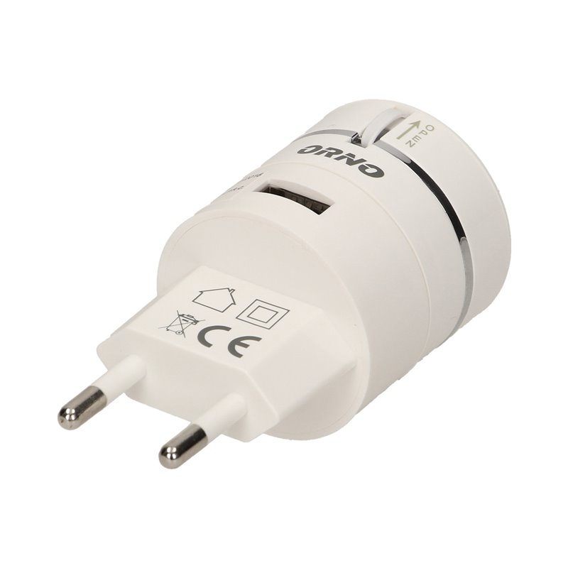 ŁADOWARKA USB 3W1 Z AUTOMATYCZNIE ZWIJANYM KABLEM ORNO ŁADOWARKA USB 3W1 Z AUTOMATYCZNIE ZWIJANYM KABLEM ORNO