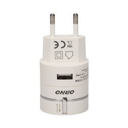 ŁADOWARKA USB 3W1 Z AUTOMATYCZNIE ZWIJANYM KABLEM ORNO ŁADOWARKA USB 3W1 Z AUTOMATYCZNIE ZWIJANYM KABLEM ORNO