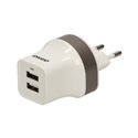 ŁADOWARKA SIECIOWA 2XUSB, 5VDC/2,1A ORNO