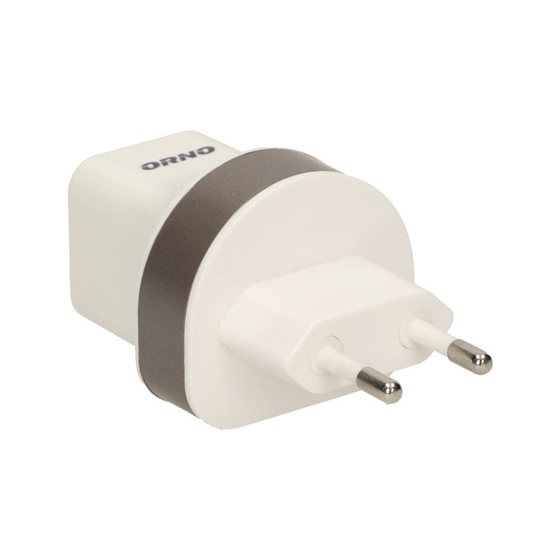 ŁADOWARKA SIECIOWA 2XUSB, 5VDC/2,1A ORNO ŁADOWARKA SIECIOWA 2XUSB, 5VDC/2,1A ORNO