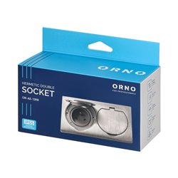 HERMETYCZNE GNIAZDO ELEKTRYCZNE PODWÓJNE, IP55 ORNO HERMETYCZNE GNIAZDO ELEKTRYCZNE PODWÓJNE, IP55 ORNO