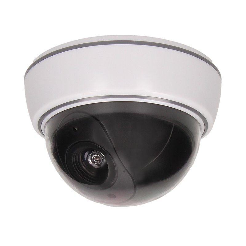 ATRAPA KOPUŁKOWEJ KAMERY MONITORUJĄCEJ BEZ PODCZERWIENI CCTV, BATERYJNA ORNO