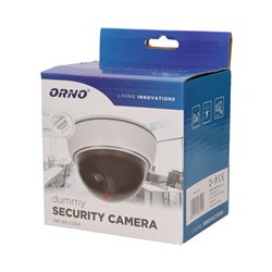 ATRAPA KOPUŁKOWEJ KAMERY MONITORUJĄCEJ BEZ PODCZERWIENI CCTV, BATERYJNA ORNO ATRAPA KOPUŁKOWEJ KAMERY MONITORUJĄCEJ BEZ PODCZERWIENI CCTV, BATERYJNA ORNO