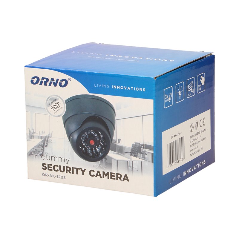 ATRAPA KAMERY MONITORUJĄCEJ Z PODCZERWIENIĄ CCTV, BATERYJNA, MINI ORNO ATRAPA KAMERY MONITORUJĄCEJ Z PODCZERWIENIĄ CCTV, BATERYJNA, MINI ORNO