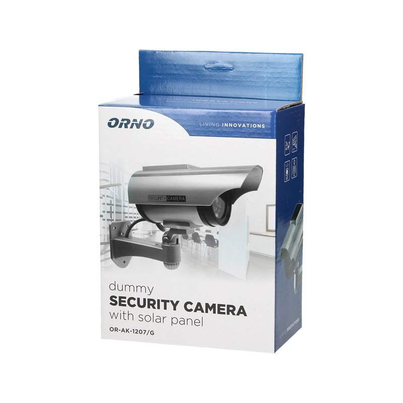 ATRAPA KAMERY MONITORUJĄCEJ CCTV Z PANELEM SOLARNYM ORNO ATRAPA KAMERY MONITORUJĄCEJ CCTV Z PANELEM SOLARNYM ORNO