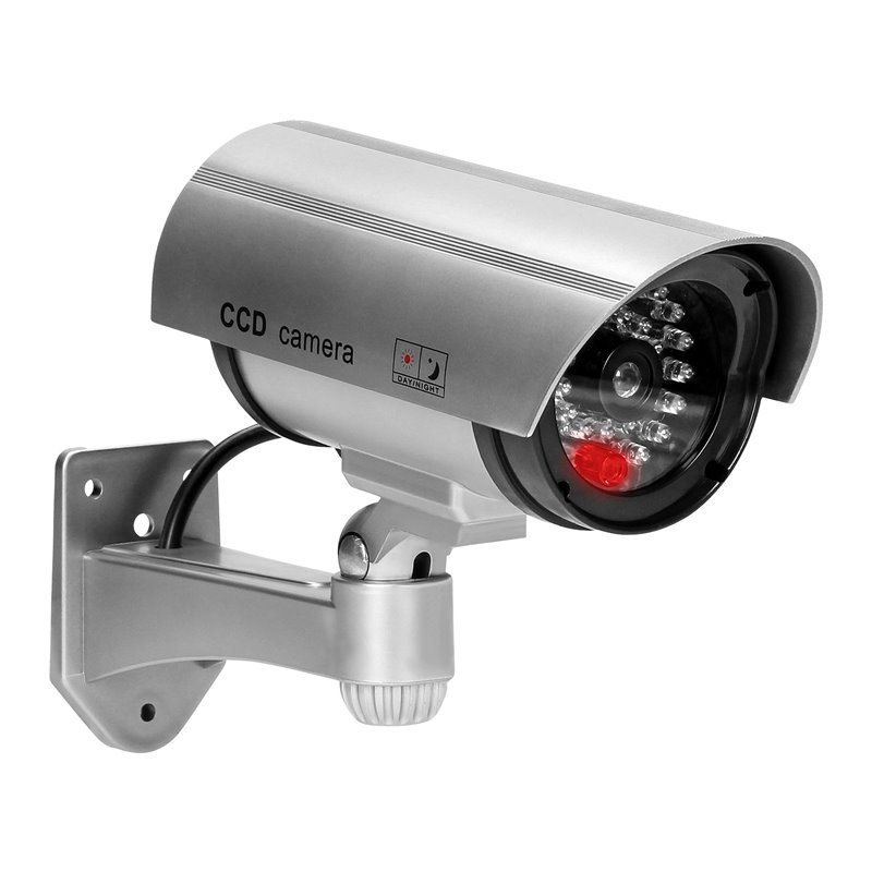 ATRAPA KAMERY MONITORUJĄCEJ CCTV, BATERYJNA, SREBRNA ORNO ATRAPA KAMERY MONITORUJĄCEJ CCTV, BATERYJNA, SREBRNA ORNO