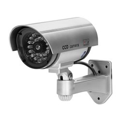 ATRAPA KAMERY MONITORUJĄCEJ CCTV, BATERYJNA, SREBRNA ORNO ATRAPA KAMERY MONITORUJĄCEJ CCTV, BATERYJNA, SREBRNA ORNO