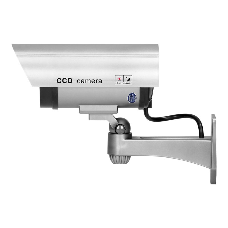 ATRAPA KAMERY MONITORUJĄCEJ CCTV, BATERYJNA, SREBRNA ORNO ATRAPA KAMERY MONITORUJĄCEJ CCTV, BATERYJNA, SREBRNA ORNO