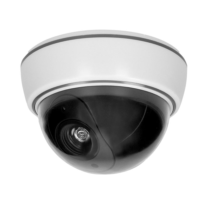 ATRAPA KOPUŁKOWEJ KAMERY MONITORUJĄCEJ BEZ PODCZERWIENI CCTV, BATERYJNA ORNO